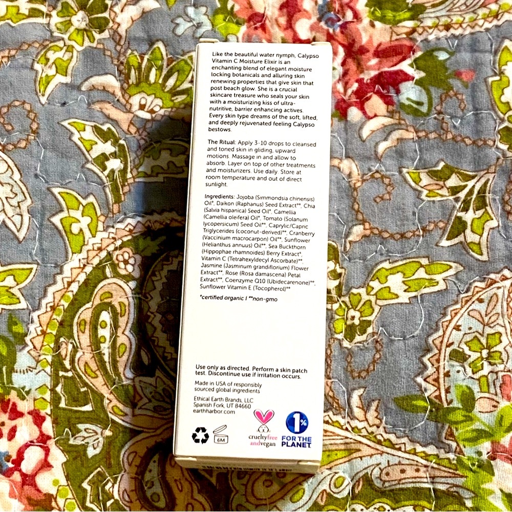 EARTH HARBOR Calypso Vitamin C Moisture Elixir, Sea Berry + COQ10, NIB - Picture 6 of 9